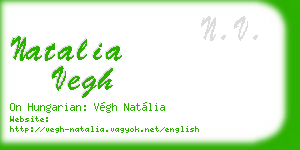 natalia vegh business card